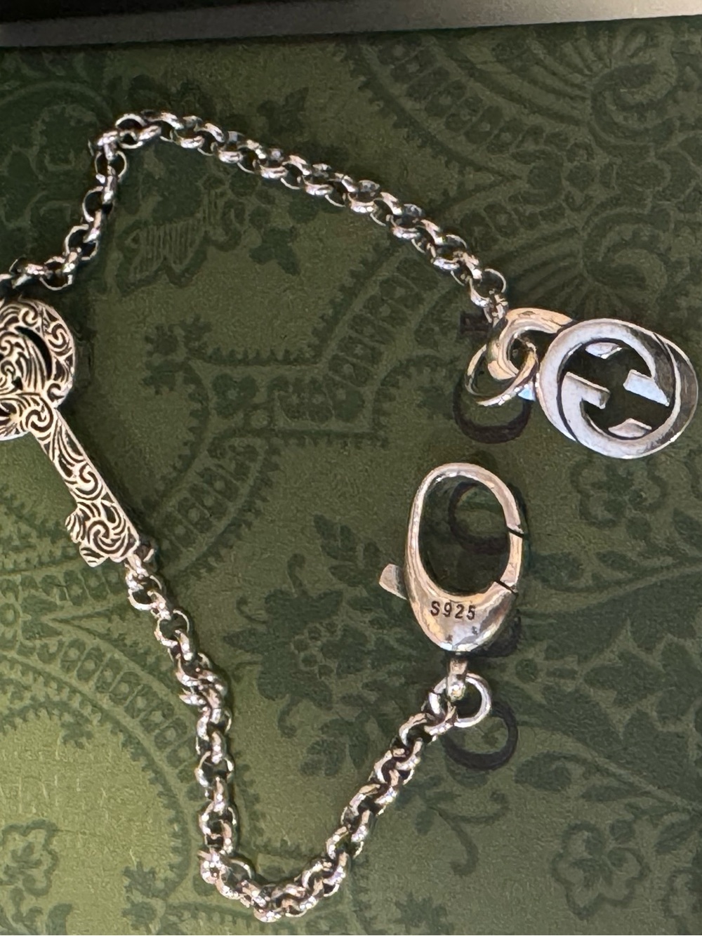 Gucci Silver Key Charm Bracelet - Silver - Picture 7 of 10